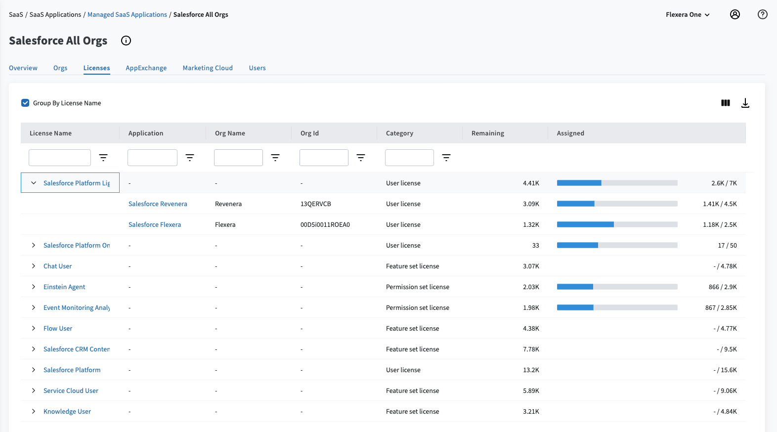 Salesforce licenses