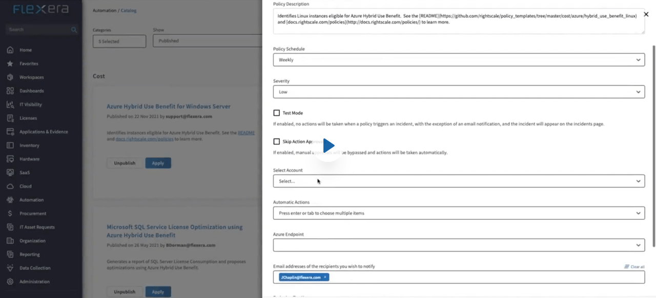 Cloud governance - policies